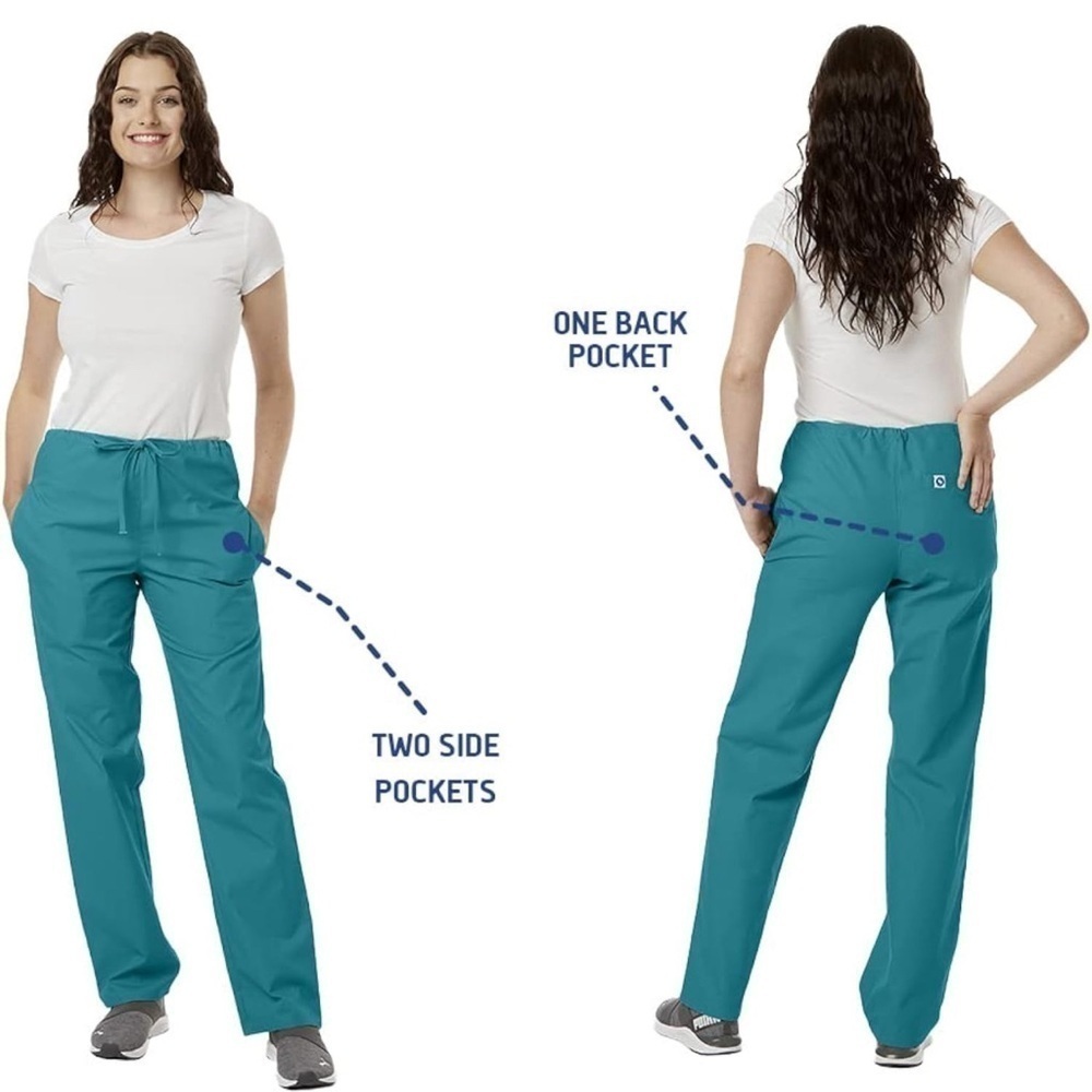 BAG032. NWT Unisex Scrub Pant Ultrasoft Drawstring Waist Medical Professional - Picture 2 of 7